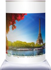 Чехол на кулер для воды Париж красные листья
