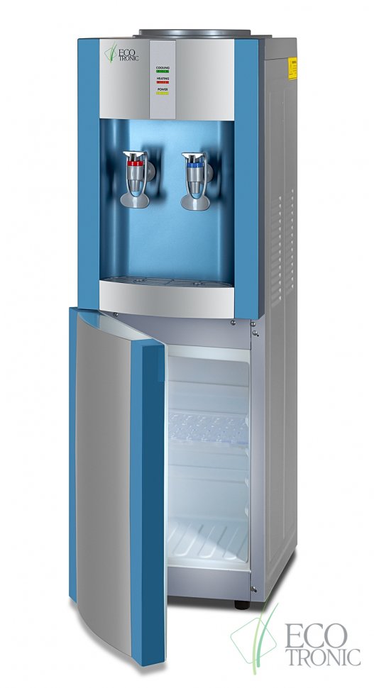 Кулер для воды Ecotronic H1-LC Blue со шкафчиком компрессорный
