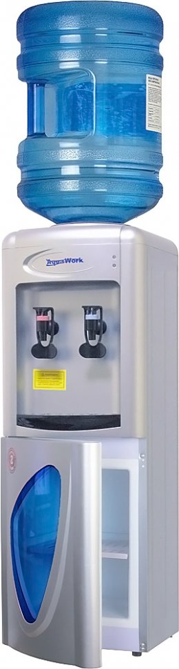 Кулер для воды Aqua Work 0.7-LR серебро со шкафчиком компрессорный