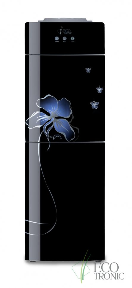 Кулер для воды Ecotronic M21-LC Black со шкафчиком компрессорный