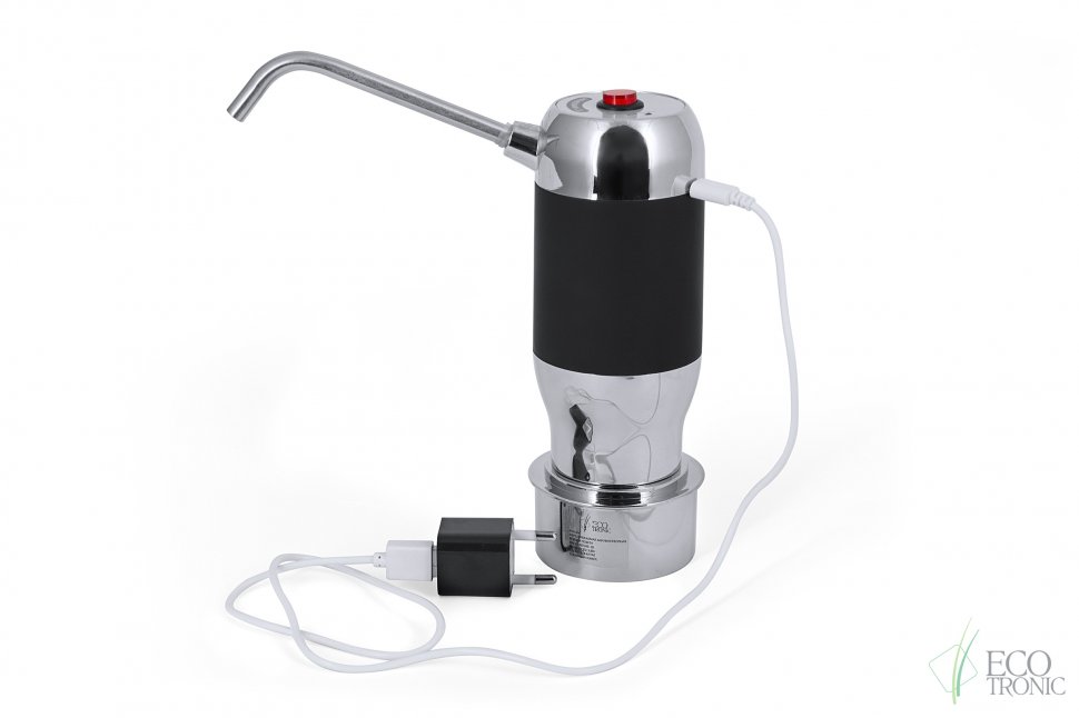 Помпа электрическая Ecotronic PLR-200 черная на аккумуляторе с USB-адаптером
