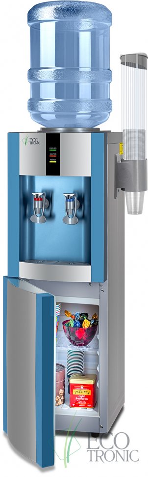 Кулер для воды Ecotronic H1-LCE Blue со шкафчиком электронный