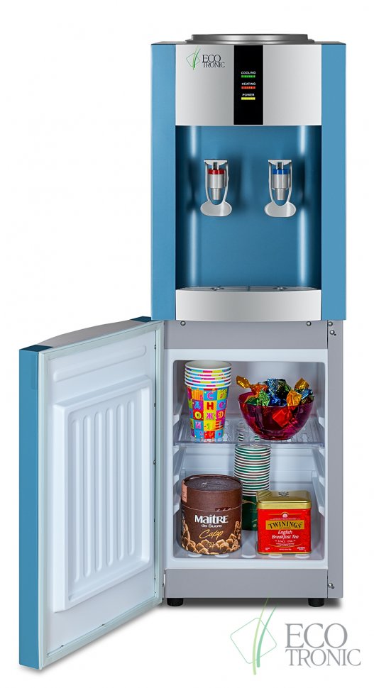 Кулер для воды Ecotronic H1-LCE Blue со шкафчиком электронный