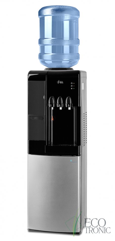 Кулер для воды Ecotronic C7-LF black/silver с холодильником компрессорный
