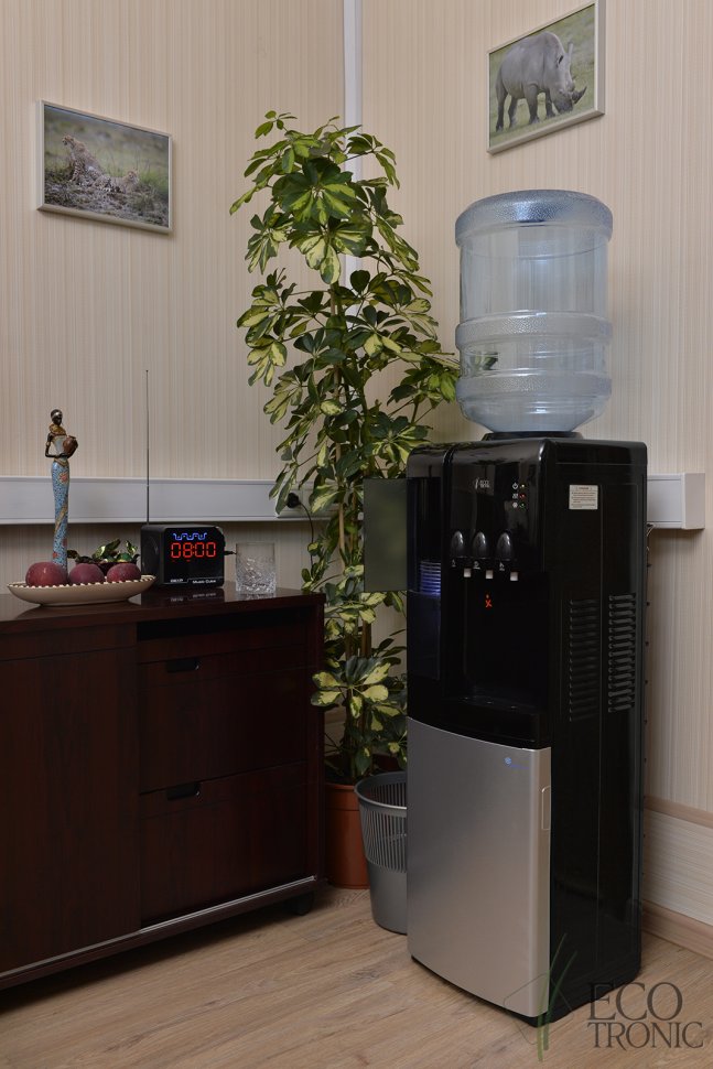 Кулер для воды Ecotronic C7-LF black/silver с холодильником компрессорный