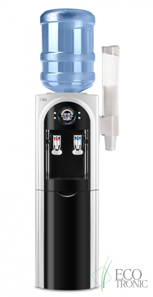 Кулер для воды Ecotronic C21-LCPM Black со шкафчиком компрессорный