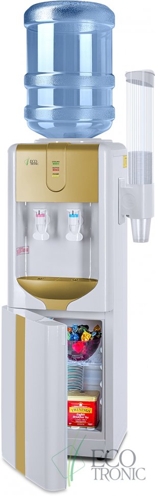 Кулер для воды Ecotronic H3-LCE Gold со шкафчиком электронный