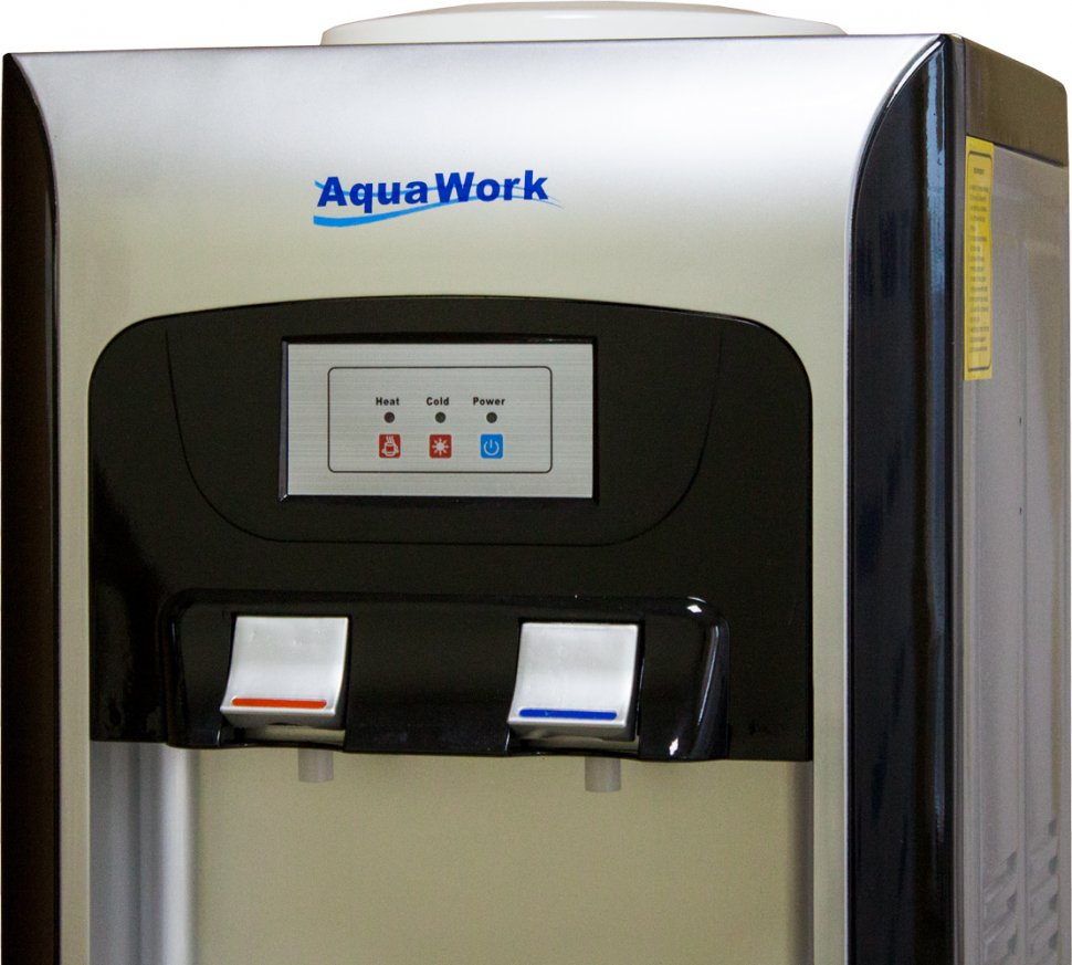 Кулер для воды Aqua Work V90 серебристый со шкафчиком электронный