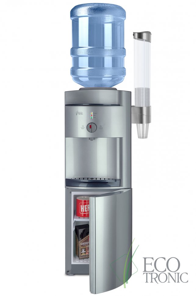 Кулер для воды Ecotronic G41-LCE Silver со шкафчиком электронный