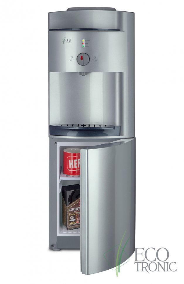 Кулер для воды Ecotronic G41-LCE Silver со шкафчиком электронный