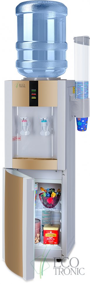 Кулер для воды Ecotronic H1-LCE Gold со шкафчиком электронный