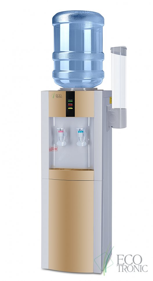 Кулер для воды Ecotronic H1-LCE Gold со шкафчиком электронный
