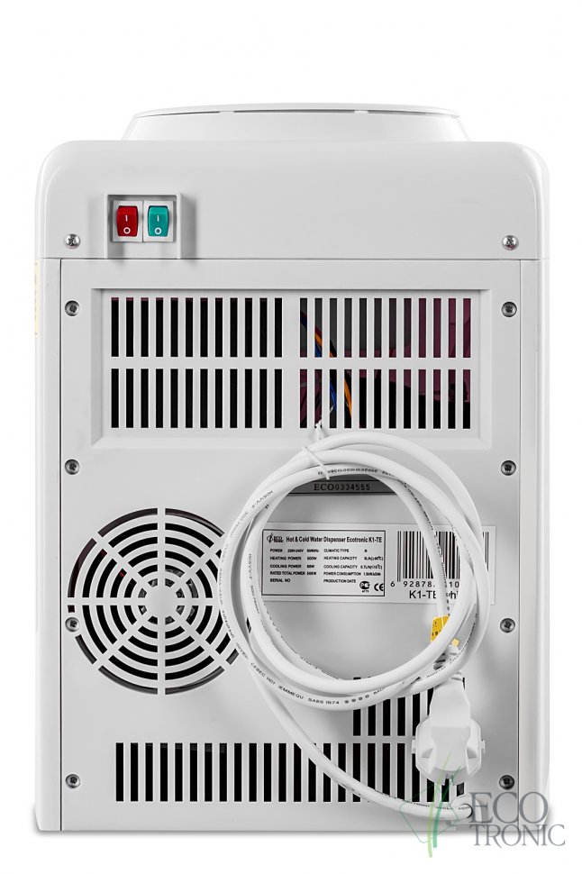 Кулер для воды Ecotronic K1-TE белый настольный электронный