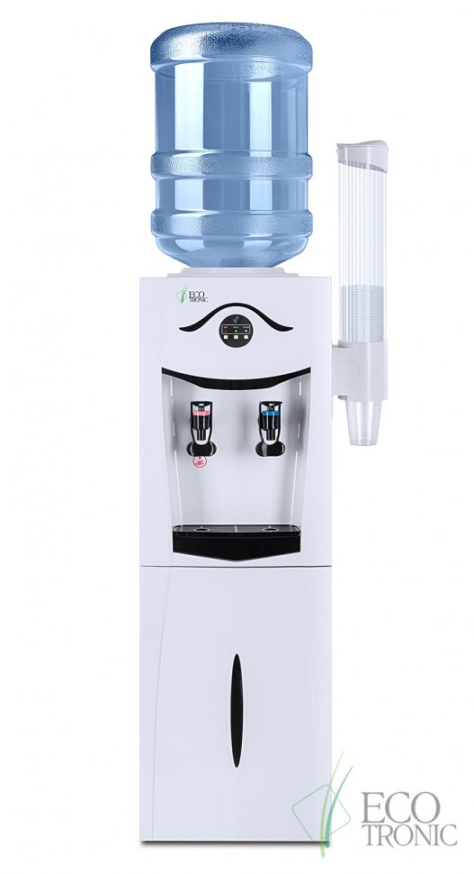 Кулер для воды Ecotronic K21-LCE белый со шкафчиком электронный