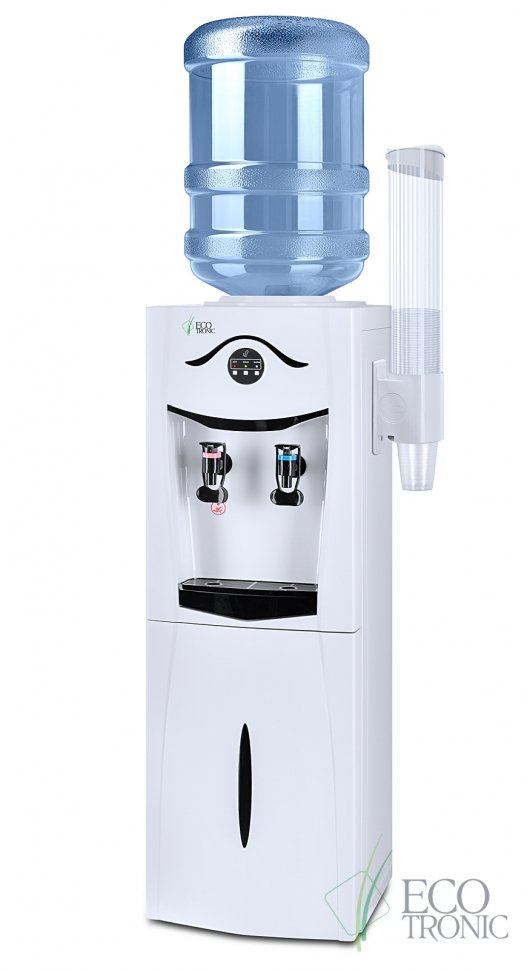 Кулер для воды Ecotronic K21-LCE белый со шкафчиком электронный