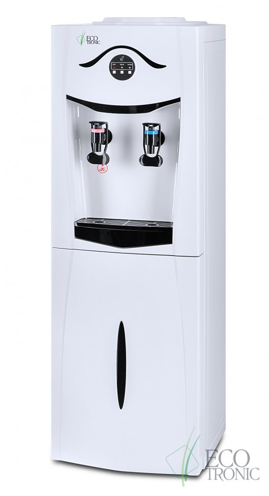 Кулер для воды Ecotronic K21-LCE белый со шкафчиком электронный