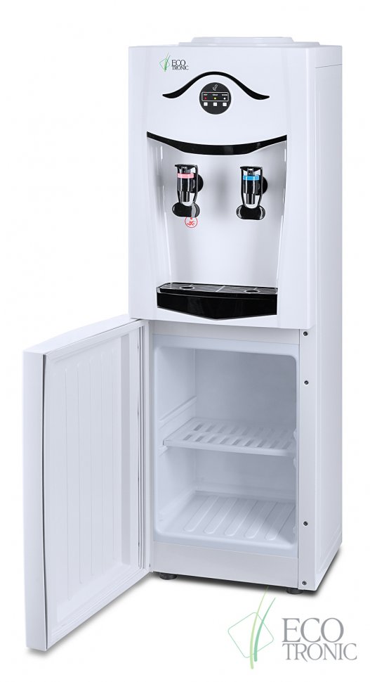 Кулер для воды Ecotronic K21-LCE белый со шкафчиком электронный