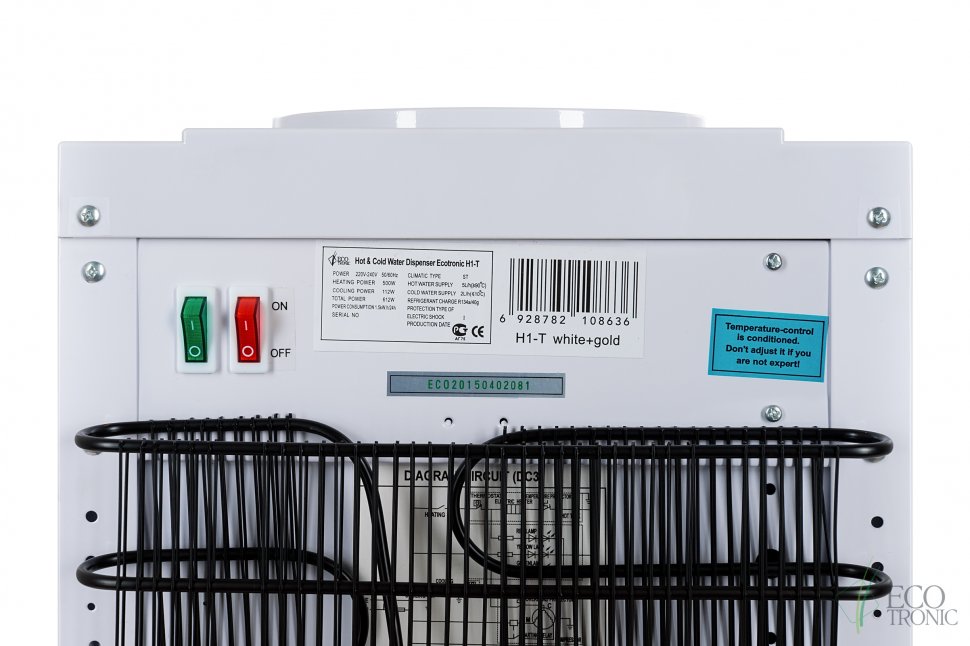Кулер для воды Ecotronic H1-T золотой настольный компрессорный