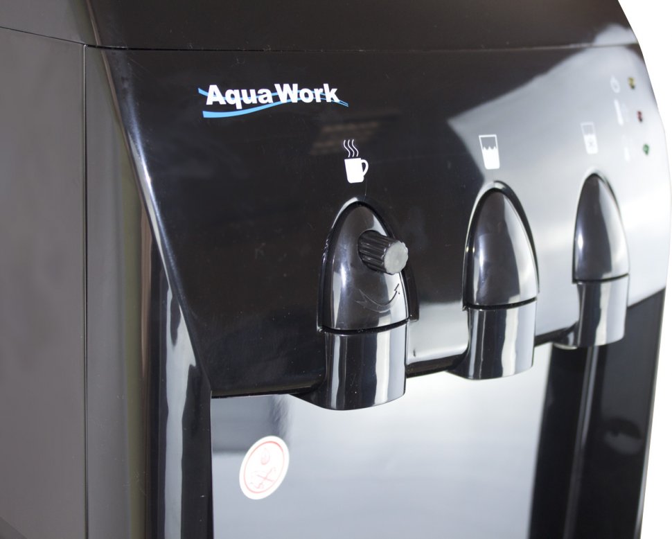 Кулер для воды Aqua Work 31-S-W черный со шкафчиком компрессорный