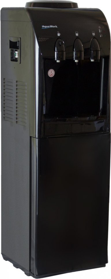 Кулер для воды Aqua Work 31-S-W черный со шкафчиком компрессорный