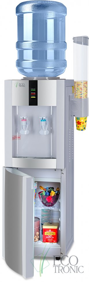 Кулер для воды Ecotronic H1-LC White компрессорный со шкафчиком
