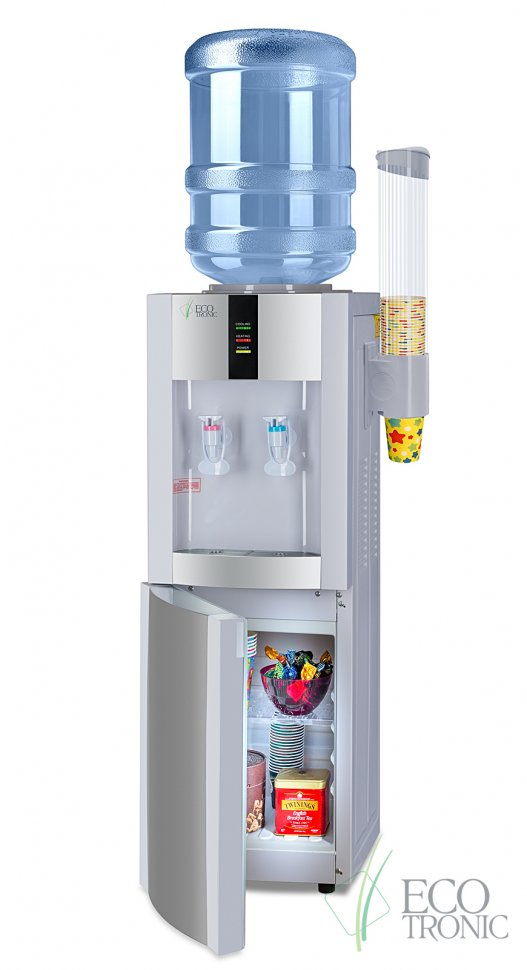 Кулер для воды Ecotronic H1-LC White компрессорный со шкафчиком