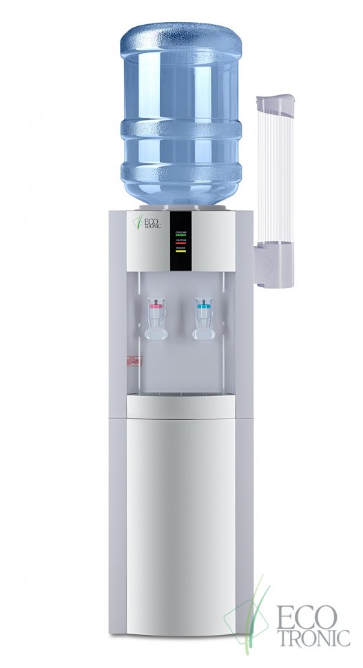 Кулер для воды Ecotronic H1-LC White компрессорный со шкафчиком