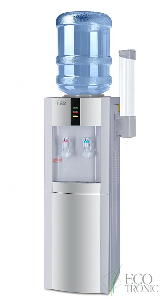 Кулер для воды Ecotronic H1-LC White компрессорный со шкафчиком