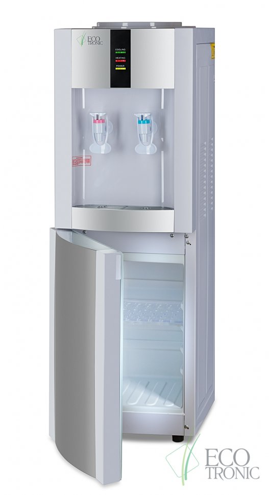 Кулер для воды Ecotronic H1-LC White компрессорный со шкафчиком