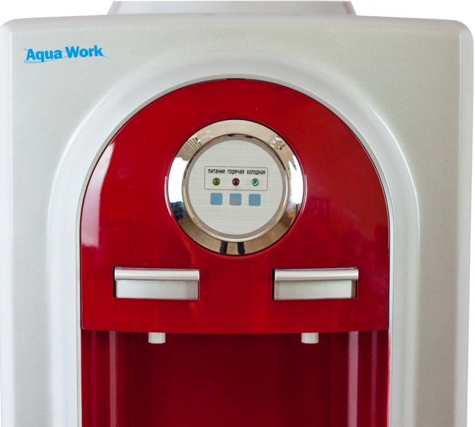 Кулер для воды Aqua Work 37-LD красный со шкафчиком электронный