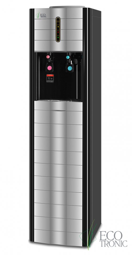 Кулер для воды Ecotronic V4-LZ Black с большим баком нагрева компрессорный