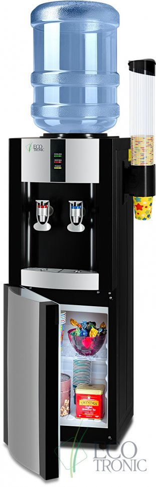 Кулер для воды Ecotronic H1-LC Black со шкафчиком компрессорный