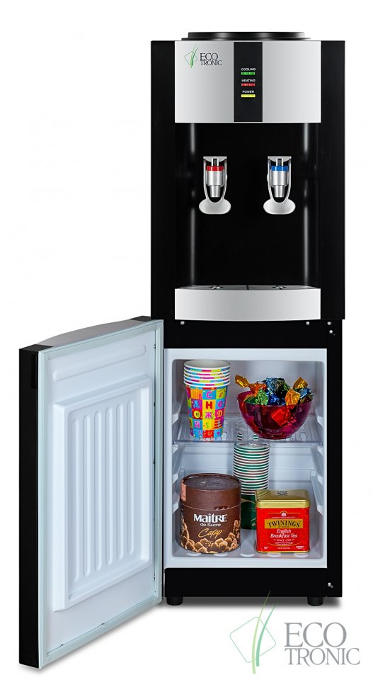 Кулер для воды Ecotronic H1-LCE Black со шкафчиком электронный