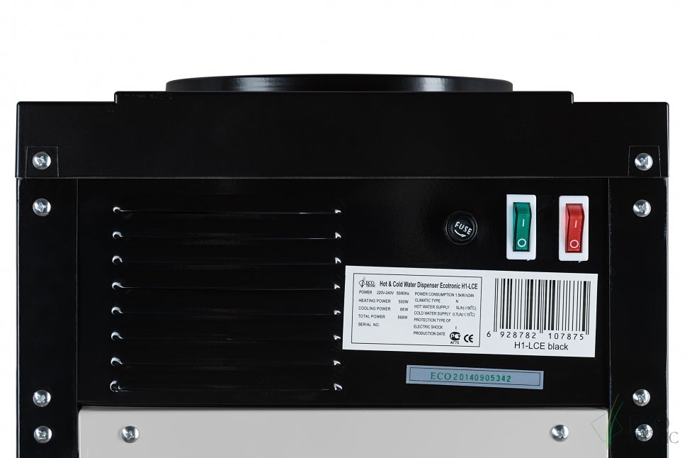 Кулер для воды Ecotronic H1-LCE Black со шкафчиком электронный