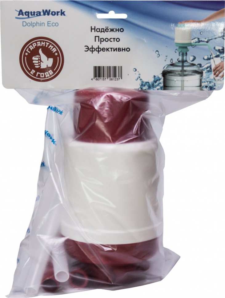Помпа для воды Дельфин Эко красная (в пакете)