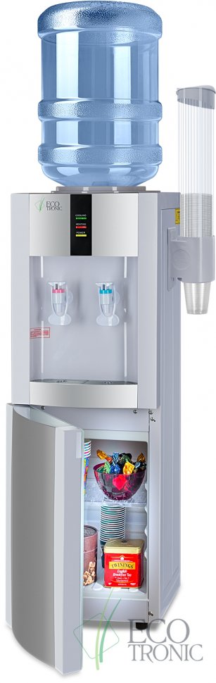Кулер для воды Ecotronic H1-LCE White со шкафчиком электронный