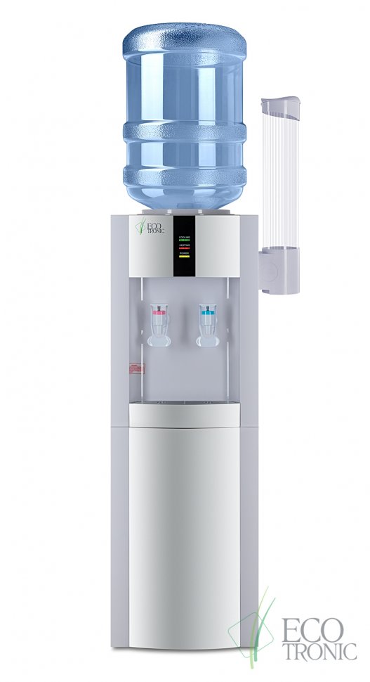 Кулер для воды Ecotronic H1-LCE White со шкафчиком электронный