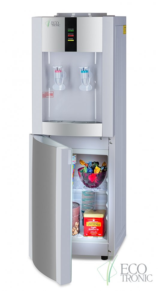 Кулер для воды Ecotronic H1-LCE White со шкафчиком электронный