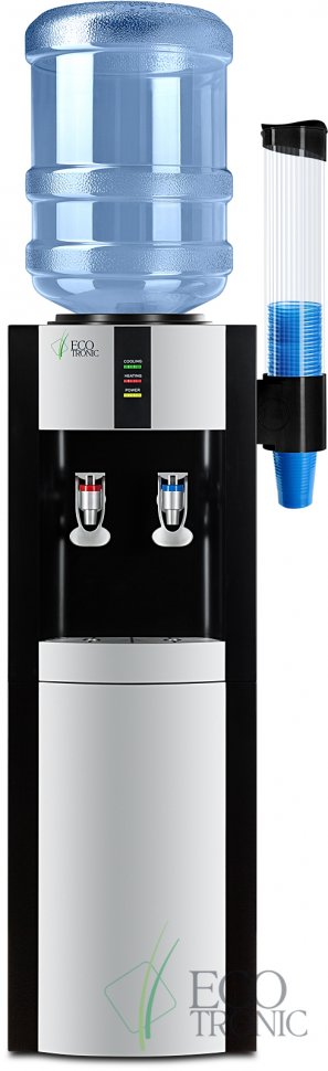 Кулер для воды Ecotronic H10-L Black с большим баком нагрева компрессорный