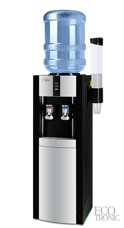 Кулер для воды Ecotronic H10-L Black с большим баком нагрева компрессорный