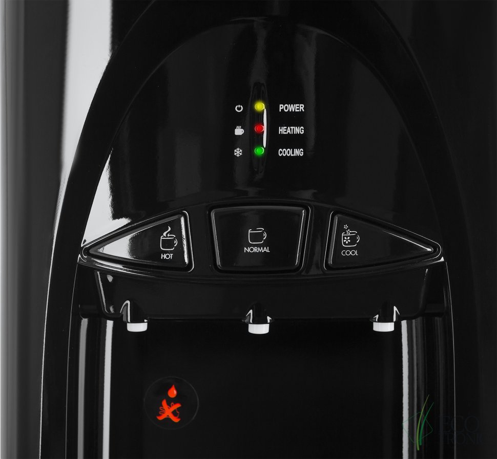 Кулер для воды Ecotronic C4-LCE Black со шкафчиком электронный