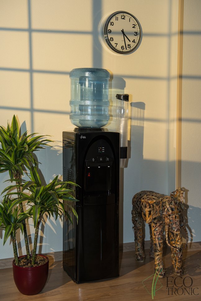Кулер для воды Ecotronic C4-LCE Black со шкафчиком электронный