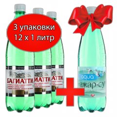 АКЦИЯ Минеральная вода «Багиатти» 1 литра (упаковка 12 бутылей) + Ажар-Су