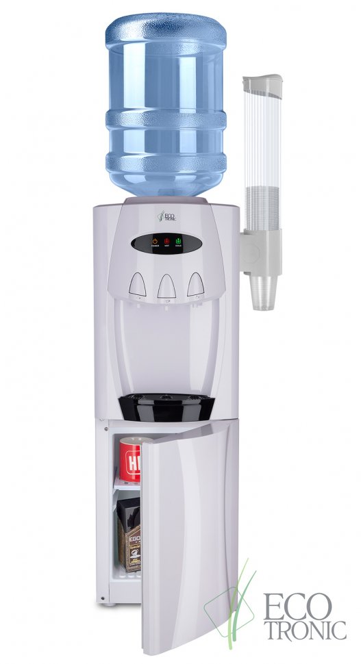 Кулер для воды Ecotronic G30-LCE White со шкафчиком электронный