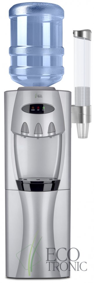 Кулер для воды Ecotronic G30-LCE Silver со шкафчиком электронный