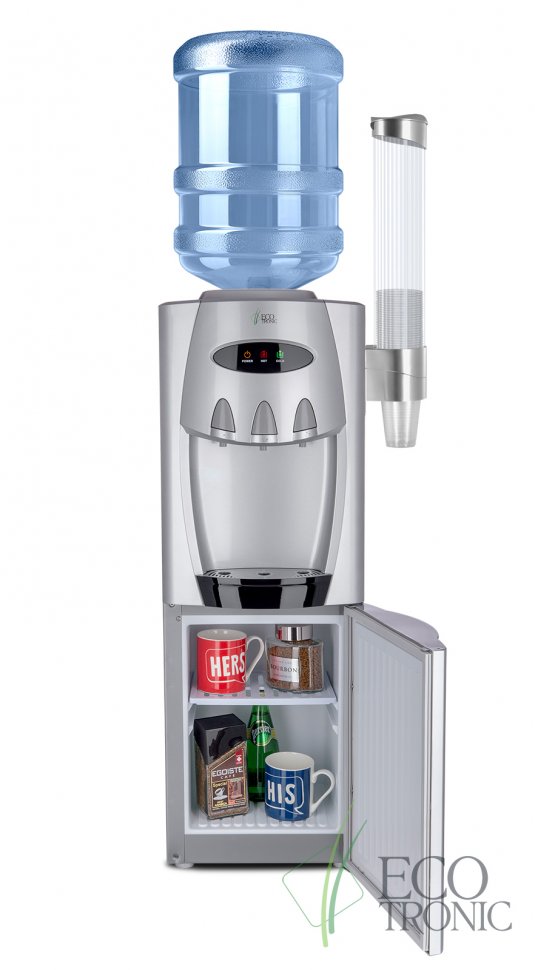 Кулер для воды Ecotronic G30-LCE Silver со шкафчиком электронный