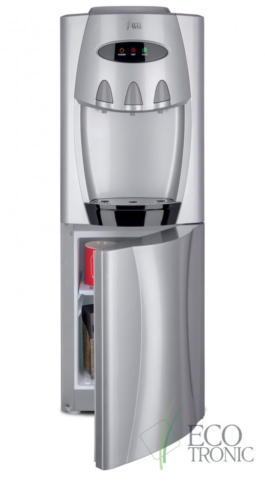 Кулер для воды Ecotronic G30-LCE Silver со шкафчиком электронный