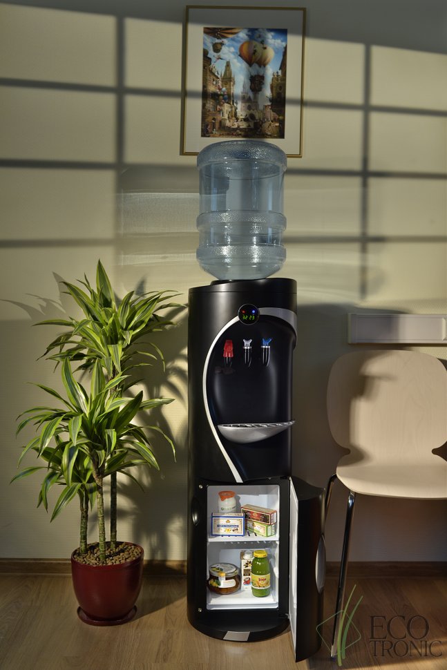 Кулер для воды Ecotronic G4-LM черный со шкафчиком компрессорный