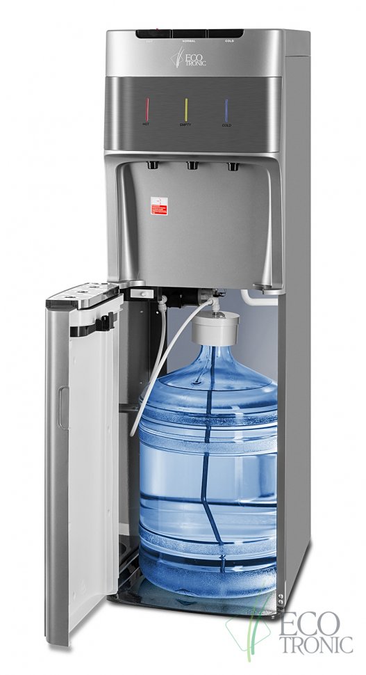 Кулер для воды Ecotronic M30-LXE silver+SS с нижней загрузкой электронный