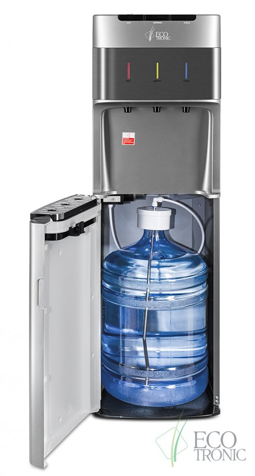 Кулер для воды Ecotronic M30-LXE silver+SS с нижней загрузкой электронный